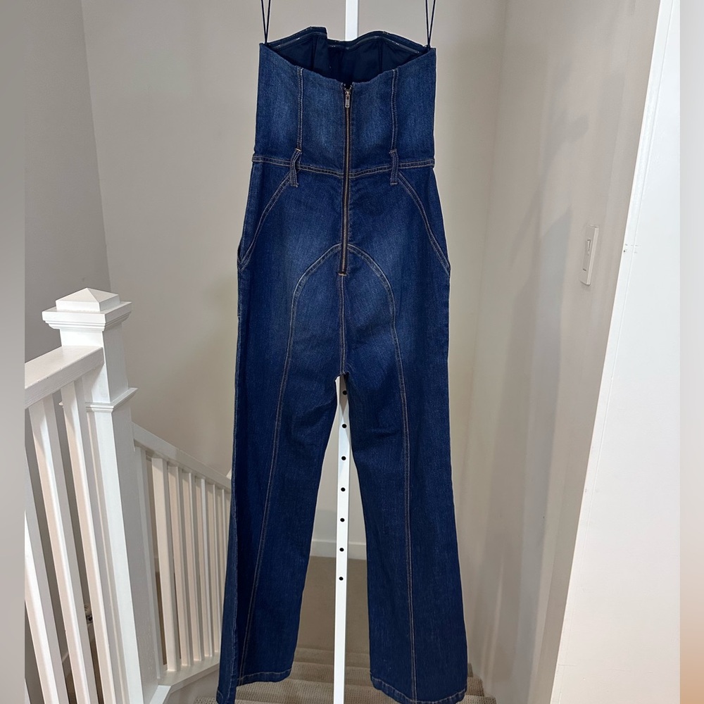 Alice + Olivia Blue Denim Jumpsuit - Picture 7 of 13